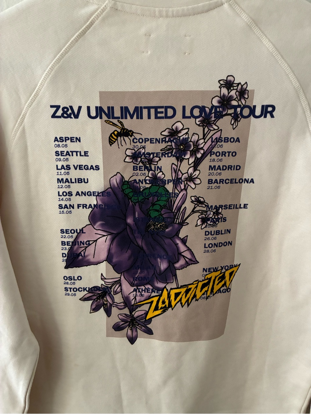 Nwt Zadig & Voltaire "Unlimited Love Tour" Graphic Sweatshirt - Size 16 Or S/Xs — image 5 of 5